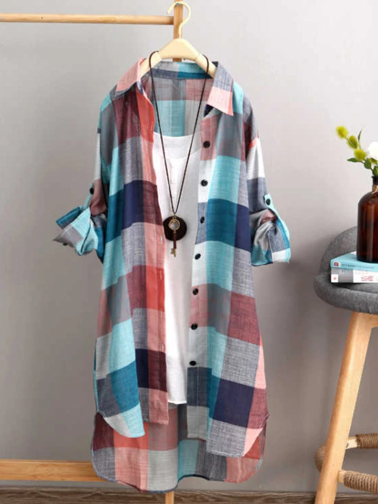 Women's Plaid Cotton Shirt