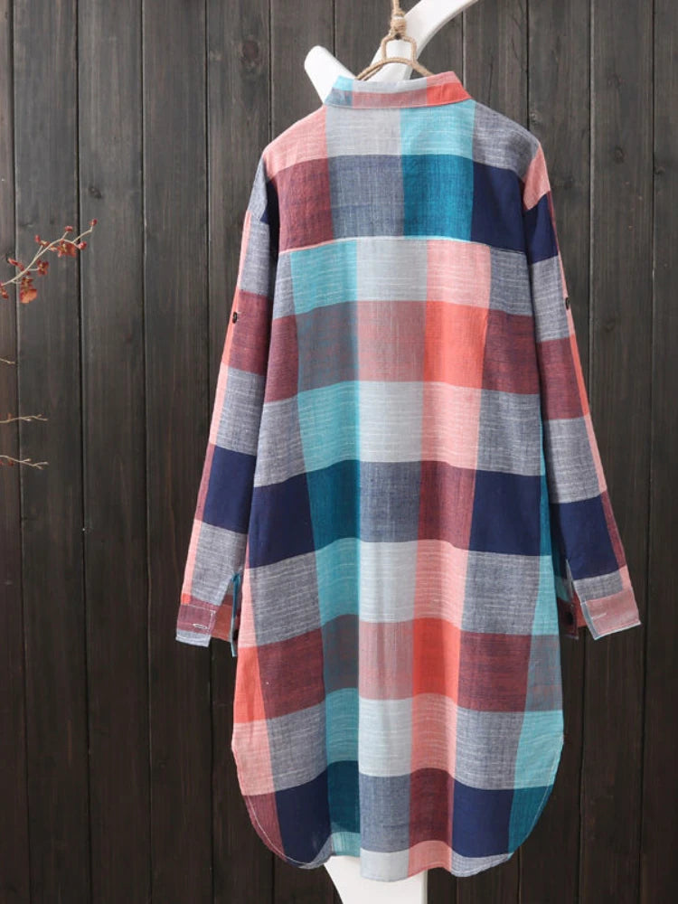 Women's Plaid Cotton Shirt