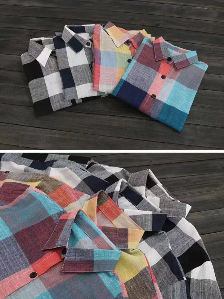 Women's Plaid Cotton Shirt